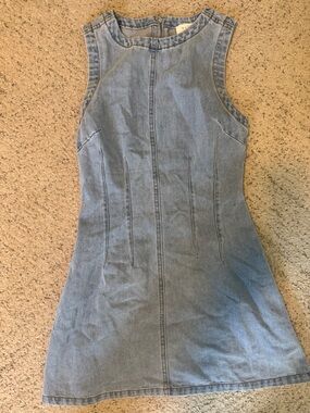 Denim mini dress size small with corset detail